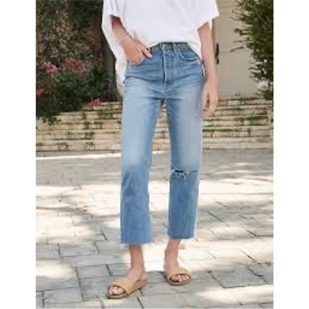FRANK & EILEEN Size 27 Monaghan Jeans Distressed Knee Hole 1997 Wash